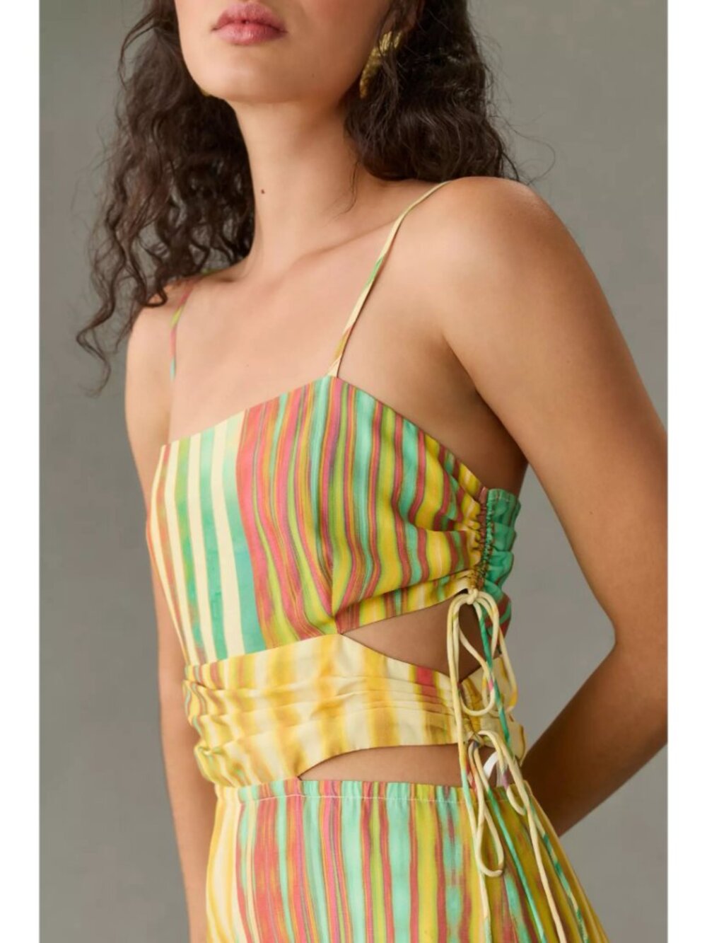 Anthropologie NWT Plenty by Tracy Reese Side Show Jumpsuit in Pastel Ikat sz XS - Picture 9 of 10